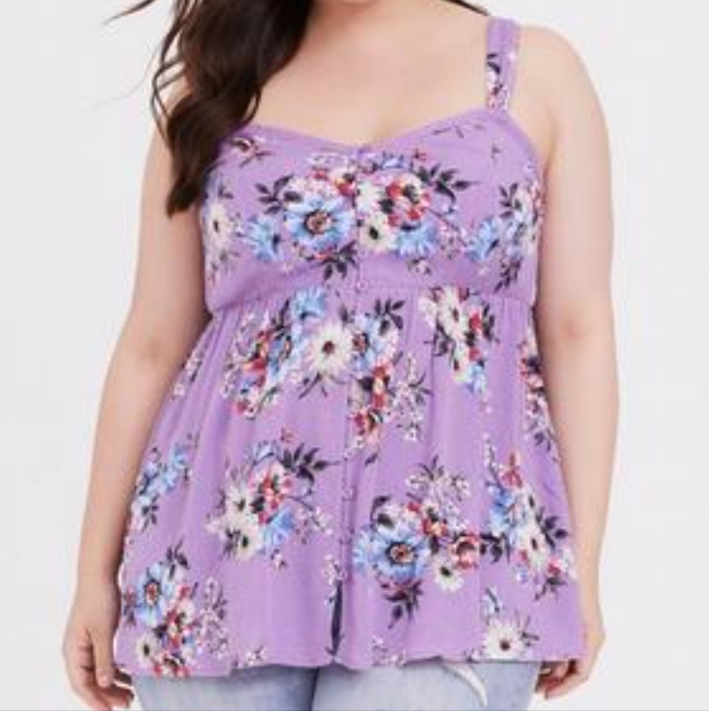💰Torrid Babydoll Crepe Tank